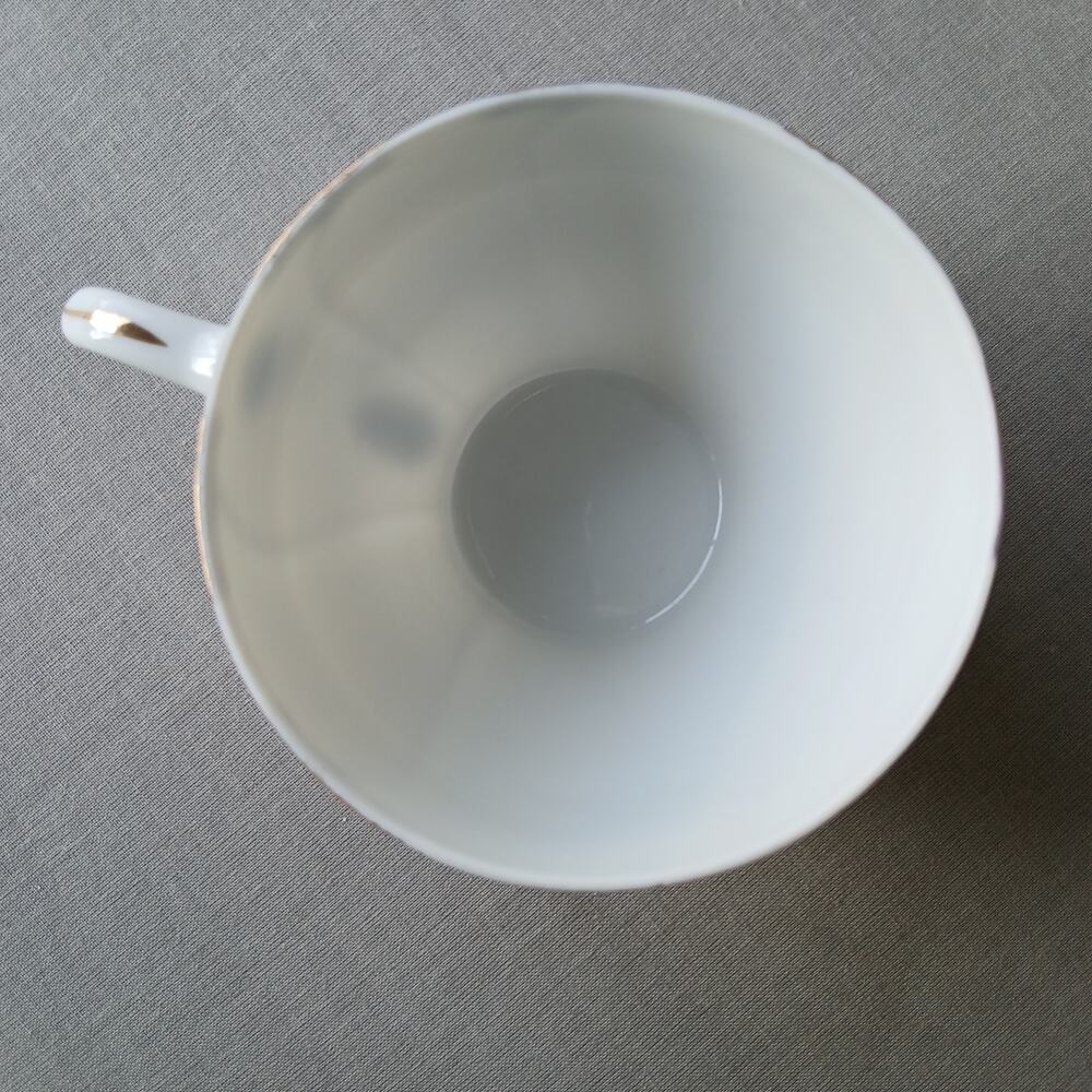 Inarco INA5 teacup replacement porcelain china white hand painted gold - Picture 3 of 11